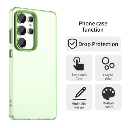 For Samsung Galaxy S25 Ultra 5G Candy PC Hybrid TPU Shockproof Phone Case(Green) - Galaxy S25 Ultra 5G Cases by buy2fix | Online Shopping UK | buy2fix