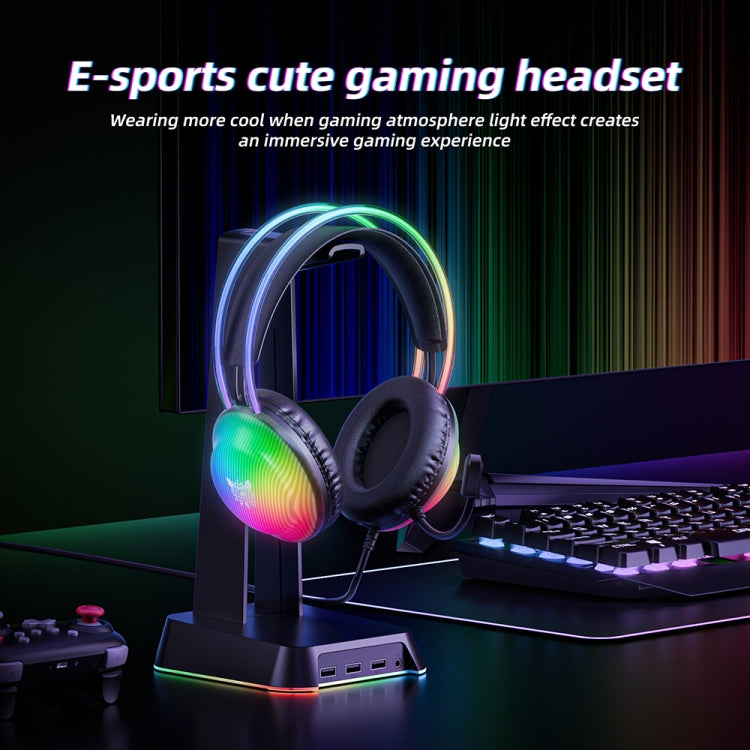 ONIKUMA X29 Head-mounted RGB Light Wired Gaming Headset, Cable Length: 2.2m(Black) - Multimedia Headset by ONIKUMA | Online Shopping UK | buy2fix