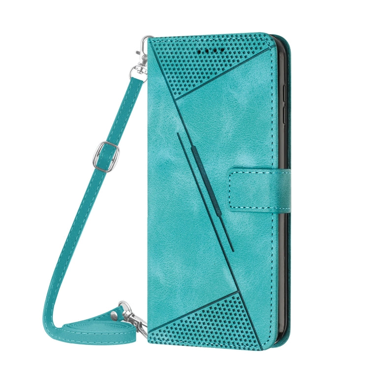 For Samsung Galaxy S25 / S24 5G Dream Triangle Leather Phone Case with Long Lanyard(Green) - Galaxy S25 5G Cases by buy2fix | Online Shopping UK | buy2fix