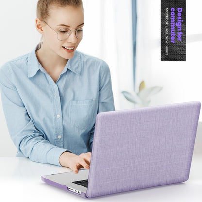 For MacBook Pro 14 inch A2918 / A2992 Fabric Magnetic Holder Laptop Protective Case(Purple) - MacBook Pro Cases by buy2fix | Online Shopping UK | buy2fix