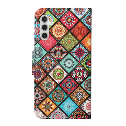 For Samsung Galaxy S25+ 5G Colored Drawing Pattern Leather Phone Case(Ethnic Style) - Galaxy S25+ 5G Cases by buy2fix | Online Shopping UK | buy2fix