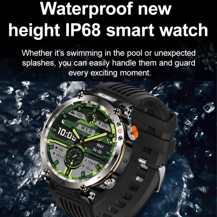 HT30 1.7 inch IP68 Waterproof Silicone Band Smart Watch, Support Flashlight / Banknote Detector Light / Compass(Army Green) - Smart Wristbands by buy2fix | Online Shopping UK | buy2fix