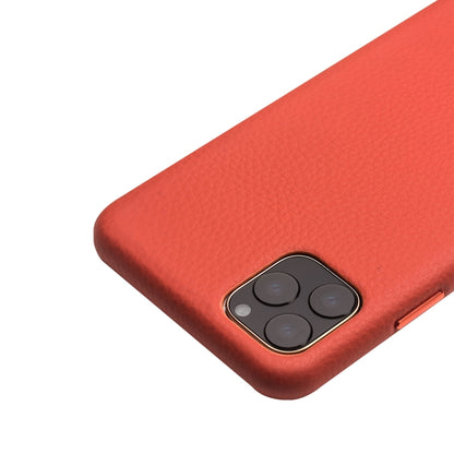 For iPhone 11 Pro Max QIALINO Shockproof Top-grain Leather Protective Case(Orange) - iPhone 11 Pro Max Cases by QIALINO | Online Shopping UK | buy2fix