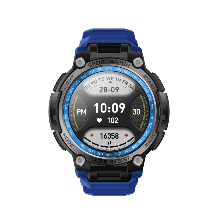 LC17 1.53 inch TFT Round Screen Sports Smart Watch, Heart Rate / Blood Oxygen / Blood Pressure(Blue) - Smart Watches by buy2fix | Online Shopping UK | buy2fix