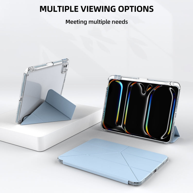 For iPad Pro 11 2024 mutural Y-Shape Deformation Leather Tablet Case(Ice Blue) - iPad Pro 11 2024 Cases by Mutural | Online Shopping UK | buy2fix