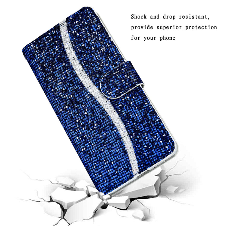 For Samsung Galaxy S25 Ultra 5G Glitter Powder Filp Leather Phone Case(Blue) - Galaxy S25 Ultra 5G Cases by buy2fix | Online Shopping UK | buy2fix