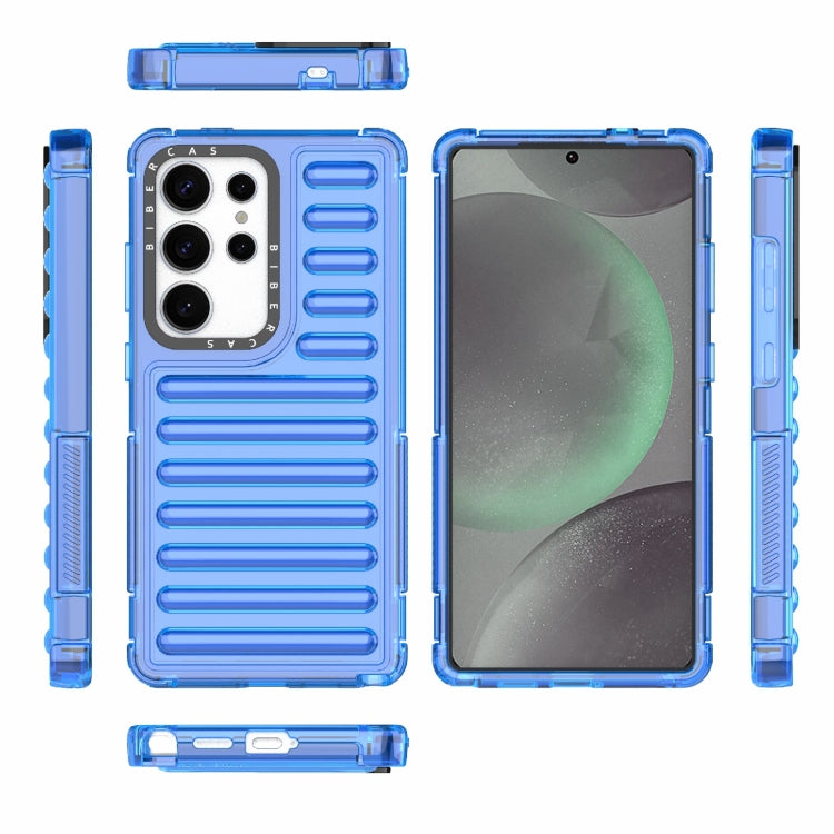 For Samsung Galaxy S25 Ultra 5G High Transparency TPU Hybrid PC Airbag Phone Case(Transparent Blue) - Galaxy S25 Ultra 5G Cases by buy2fix | Online Shopping UK | buy2fix