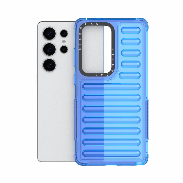 For Samsung Galaxy S25 Ultra 5G High Transparency TPU Hybrid PC Airbag Phone Case(Transparent Blue) - Galaxy S25 Ultra 5G Cases by buy2fix | Online Shopping UK | buy2fix