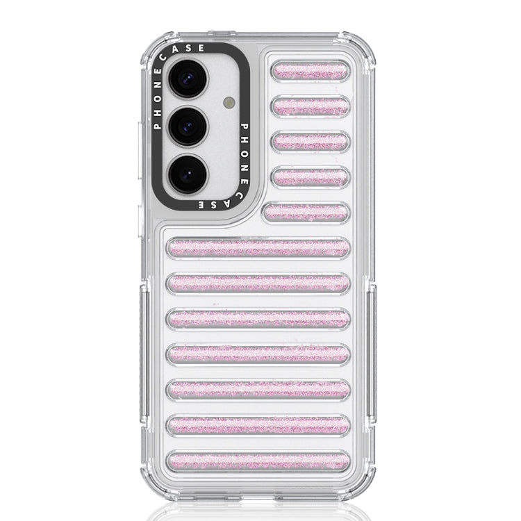 For Samsung Galaxy S25+ 5G Capsule Glitter TPU Hybrid PC Airbag Phone Case(Pink) - Galaxy S25+ 5G Cases by buy2fix | Online Shopping UK | buy2fix