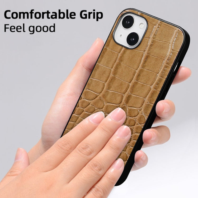 For iPhone 16 Pro VIETAO Alligator Texture PU Phone Case(Brown) - iPhone 16 Pro Cases by VIETAO | Online Shopping UK | buy2fix