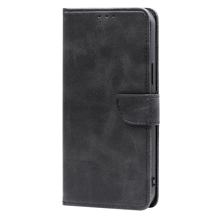 For Samsung Galaxy S25+ 5G Calf Texture Buckle Flip Leather Phone Case(Black) - Galaxy S25+ 5G Cases by buy2fix | Online Shopping UK | buy2fix