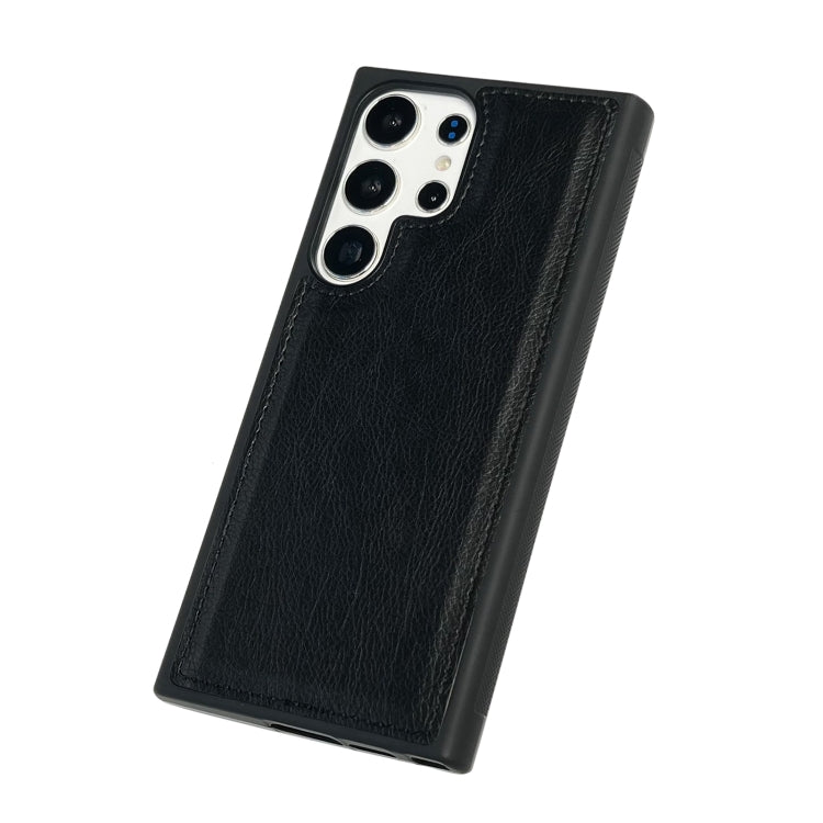 For Samsung Galaxy S25+ 5G Cowhide Texture Back Cover Phone Case(Black) - Galaxy S25+ 5G Cases by buy2fix | Online Shopping UK | buy2fix