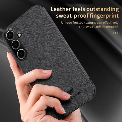 For Samsung Galaxy S25 5G HUIYI Leather Magnetic Phone Case(Grey) - Galaxy S25 5G Cases by buy2fix | Online Shopping UK | buy2fix