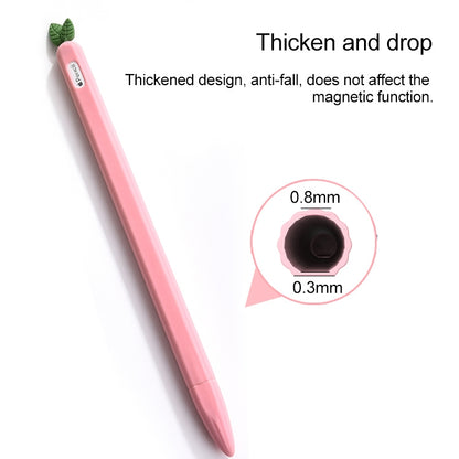 For Apple Pencil 1 Contrasting Color Mint Leaf Silicone Non-slip Protective Cover(Green) - Pencil Accessories by buy2fix | Online Shopping UK | buy2fix