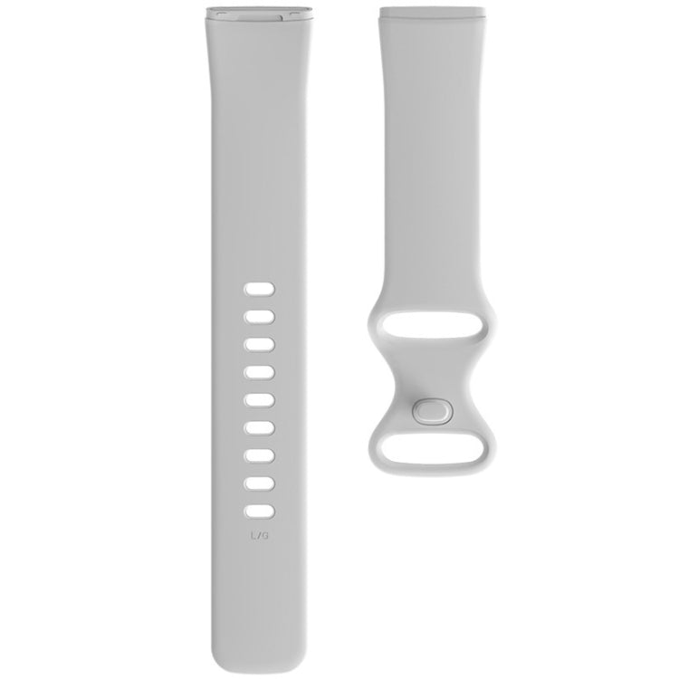 For Fitbit Versa 3 / Sense Silicone Watch Band, Size: S(White) - Watch Bands by buy2fix | Online Shopping UK | buy2fix