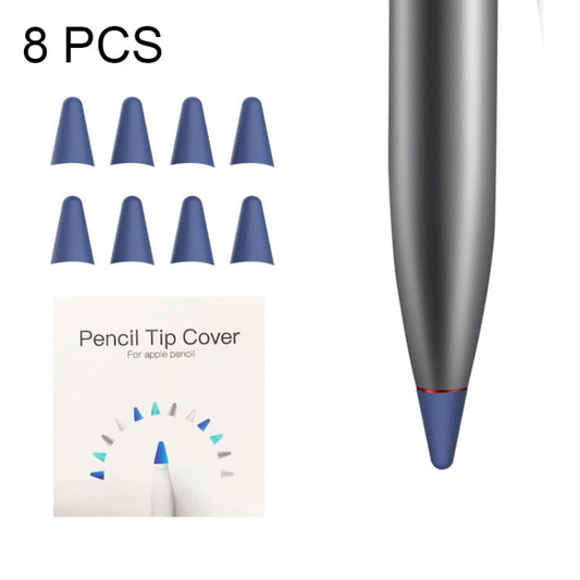 8 PCS Non-slip Mute Wear-resistant Nib Cover for M-pencil Lite (Blue) - Pencil Accessories by buy2fix | Online Shopping UK | buy2fix