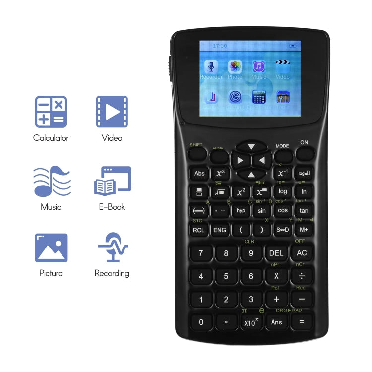 Multi-function Portable 2.4 inch Display Screen Scientific Calculator, Support Sound Recording / Radio / Music & Video Playing / Picture Browsing - Multimedia Player by buy2fix | Online Shopping UK | buy2fix