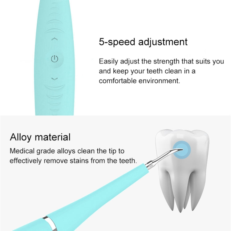 LSHOW YJK015A 3.7V USB Charging Five-speed Mode Waterproof Household Electric High-frequency Vibration Teeth Polisher(Blue) - Oral Irrigators by LSHOW | Online Shopping UK | buy2fix