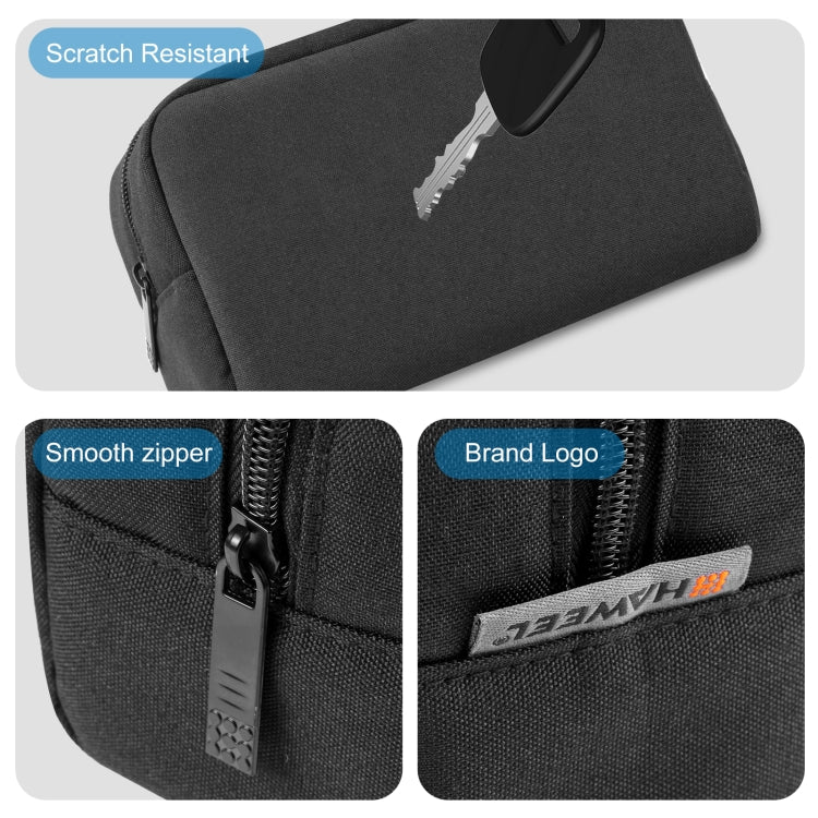 HAWEEL Electronics Organizer Storage Bag for Charger, Power Bank, Cables, Mouse, Earphones, Size: L(Black) - Digital Storage Bag by HAWEEL | Online Shopping UK | buy2fix