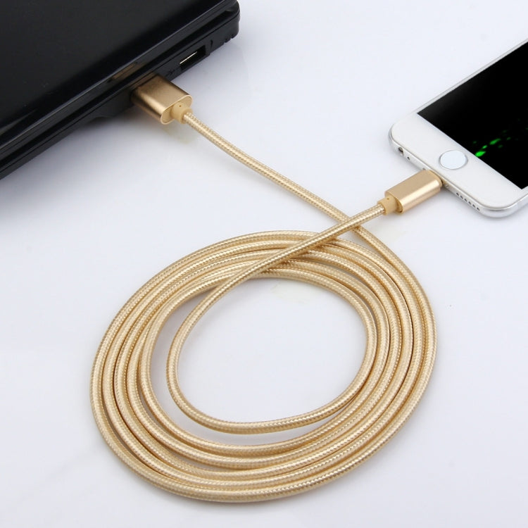 2m Woven Style Metal Head 84 Cores 8 Pin to USB 2.0 Data / Charger Cable(Rose Gold) - Normal Style Cable by buy2fix | Online Shopping UK | buy2fix