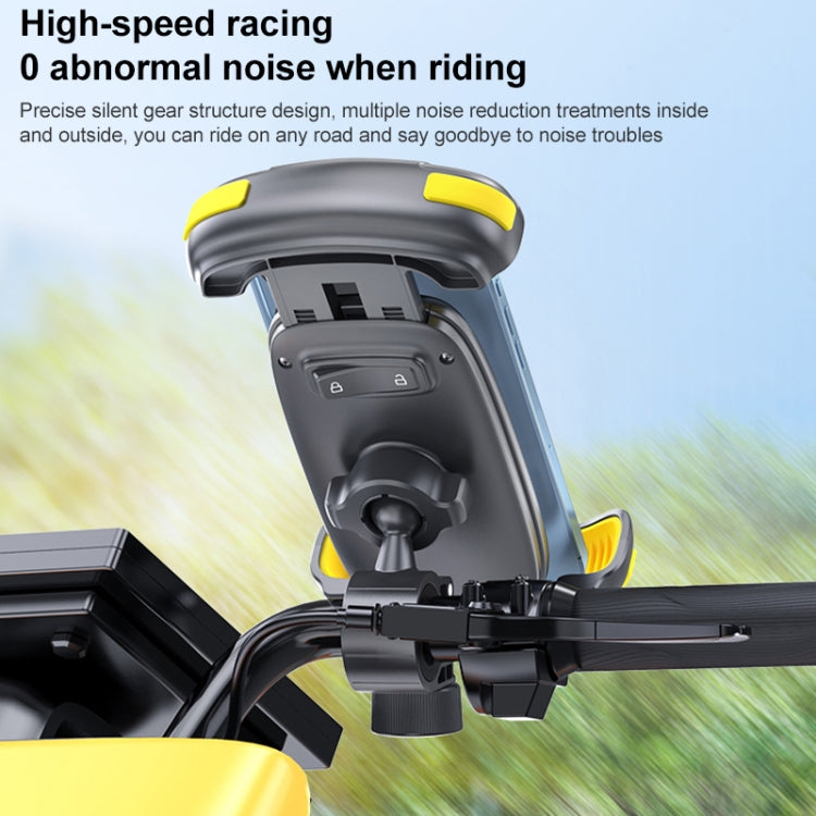 Motorcycle Bicycle Phone Riding Holder Bracket (Yellow) - Holder by buy2fix | Online Shopping UK | buy2fix