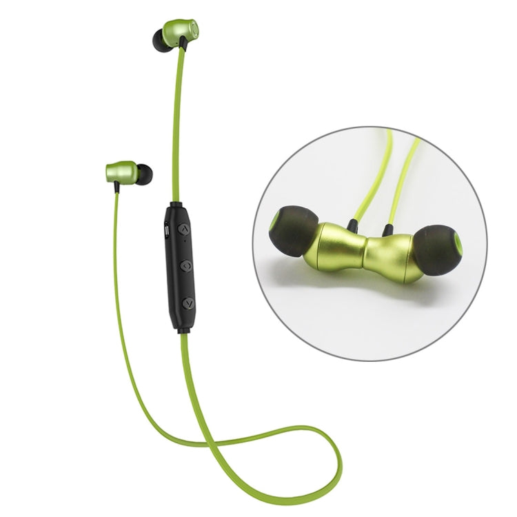 XRM-X5 Sports IPX4 Waterproof Magnetic Earbuds Wireless Bluetooth V4.1 Stereo In-ear Headset, For iPhone, Samsung, Huawei, Xiaomi, HTC and Other Smartphones(Green) - Bluetooth Earphone by buy2fix | Online Shopping UK | buy2fix