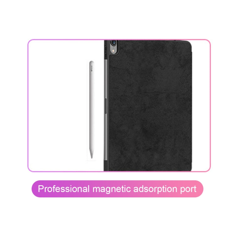 Horizontal Flip Leather Case with Pen Slot  Three-folding Holder & Wake-up / Sleep Function for iPad Air 13 2024 / Pro 12.9 (2018)(Grey) - More iPad Cases by buy2fix | Online Shopping UK | buy2fix