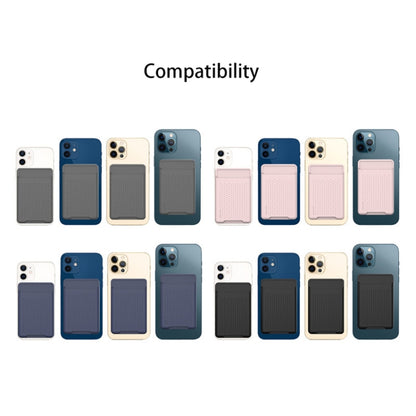 For iPhone 13 Series / iPhone 12 Series Silicone Wallet Pouch Card Case Anti-degaussing Card Holder Magsafing Magnetic Sticker(Black) - Others Accessories by buy2fix | Online Shopping UK | buy2fix