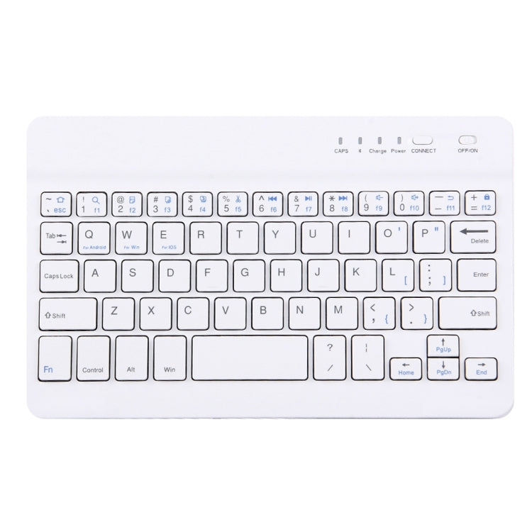 Portable Bluetooth Wireless Keyboard, Compatible with 10 inch Tablets with Bluetooth Functions (White) - Universal Keyboard by buy2fix | Online Shopping UK | buy2fix