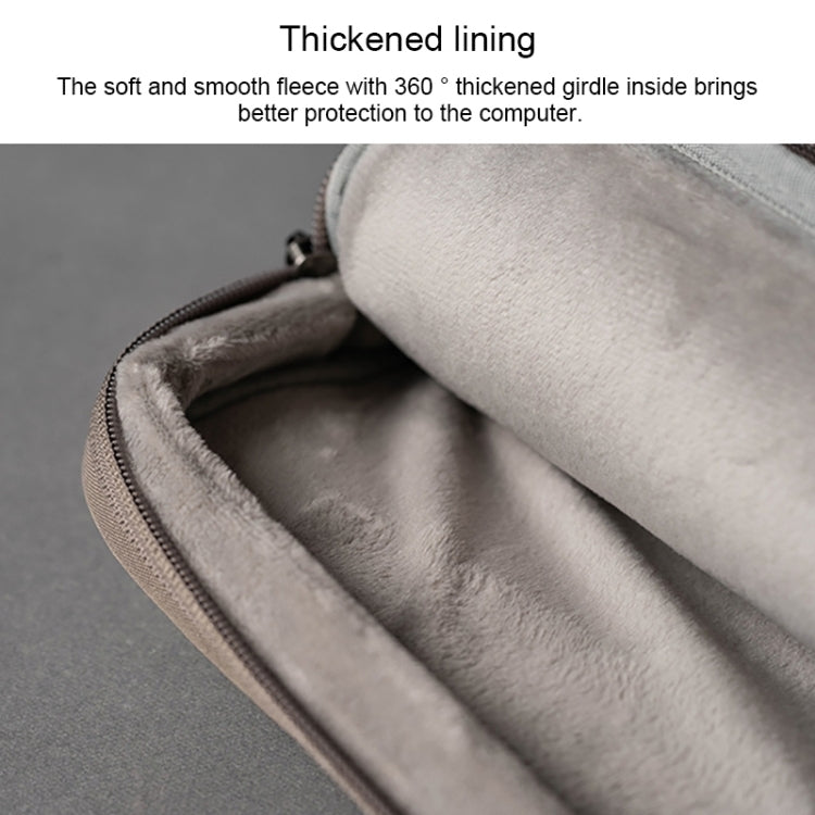 POFOKO E550 14 / 15.4 inch Portable Waterproof Polyester Laptop Handbag(Khaki) - Other by POFOKO | Online Shopping UK | buy2fix