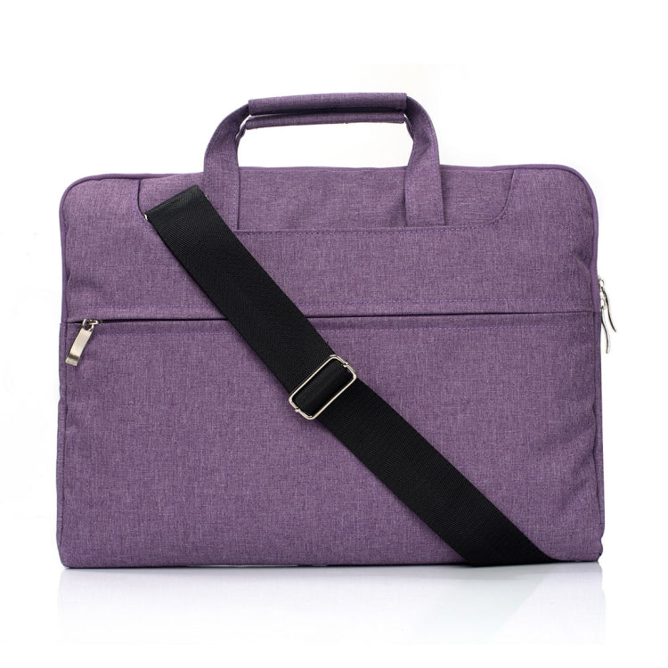 Portable One Shoulder Handheld Zipper Laptop Bag, For 15.4 inch and Below Macbook, Samsung, Lenovo, Sony, DELL Alienware, CHUWI, ASUS, HP (Purple) - 15 inch by buy2fix | Online Shopping UK | buy2fix