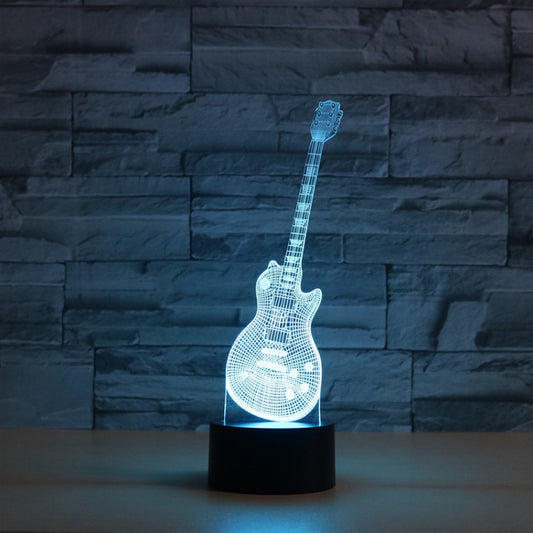 Guitar Shape 3D Colorful LED Vision Light Table Lamp, 16 Colors Remote Control Version - Novelty Lighting by buy2fix | Online Shopping UK | buy2fix