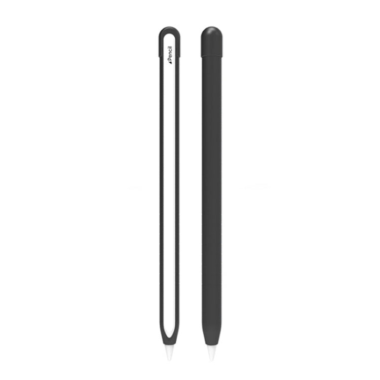 Metal Matte Non-slip Stylus Pen Protective Case for Apple Pencil 2 (Black) - Pencil Accessories by buy2fix | Online Shopping UK | buy2fix