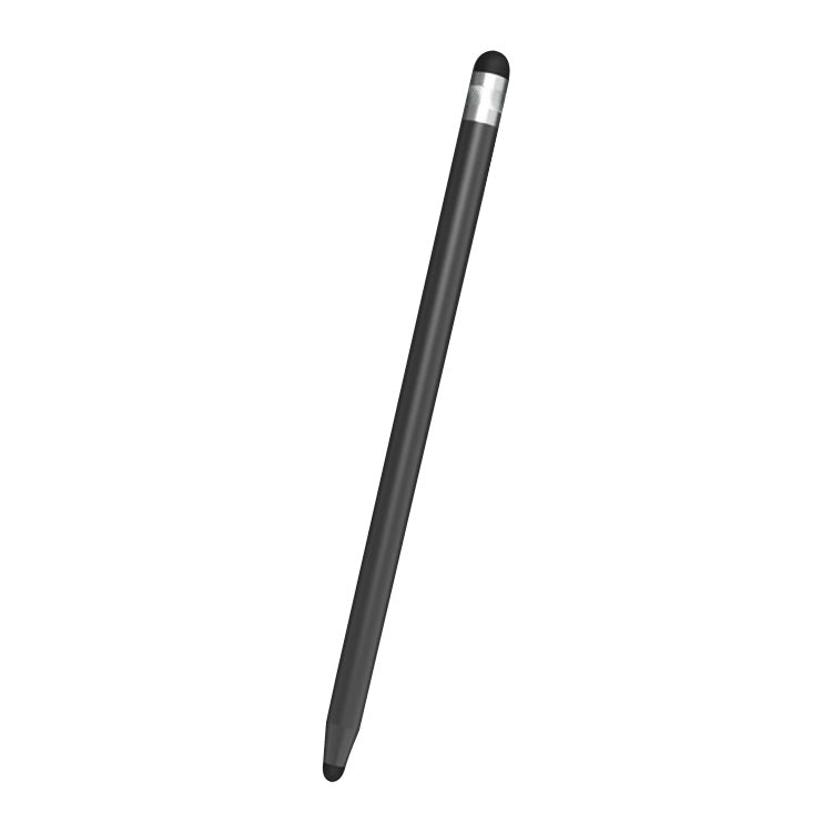 Universal Two-end Rubber Nibs Capacitive Stylus Pen with Magnetic Cap (Black) - Stylus Pen by buy2fix | Online Shopping UK | buy2fix
