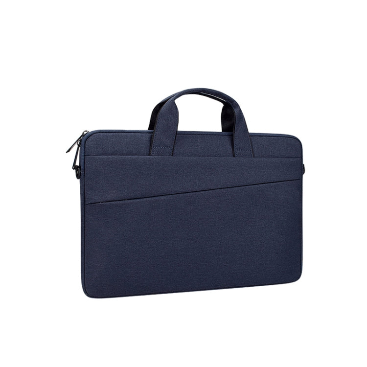 ST03S 15.4 inch Double Side Pockets Wearable Oxford Cloth Soft Handle Portable Laptop Tablet Bag(Navy Blue) - 15 inch by buy2fix | Online Shopping UK | buy2fix
