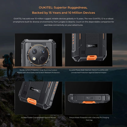 [HK Warehouse] Oukitel G1 Rugged Phone, 6GB+256GB, Fingerprint Identification, 6.52 inch Android 14 T606 Octa Core, NFC, OTG, Network: 4G (Grey) - Other by OUKITEL | Online Shopping UK | buy2fix