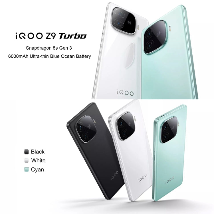 vivo iQOO Z9 Turbo, Dual Back Cameras, 12GB+512GB, Face ID Screen Fingerprint Identification, 6.78 inch Android 14.0 OriginOS 4 Snapdragon 8s Gen 3 Octa Core 3.0GHz, OTG, NFC, Network: 5G, Support Google Play (White) - vivo by vivo | Online Shopping UK | buy2fix