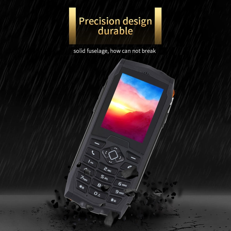 Rugtel R1D Rugged Phone, IP68 Waterproof Dustproof Shockproof, 2.4 inch, MTK6261D, 2000mAh Battery, Loud Box Speaker, FM, Network: 2G, Dual SIM (Black) - Others by Rugtel | Online Shopping UK | buy2fix