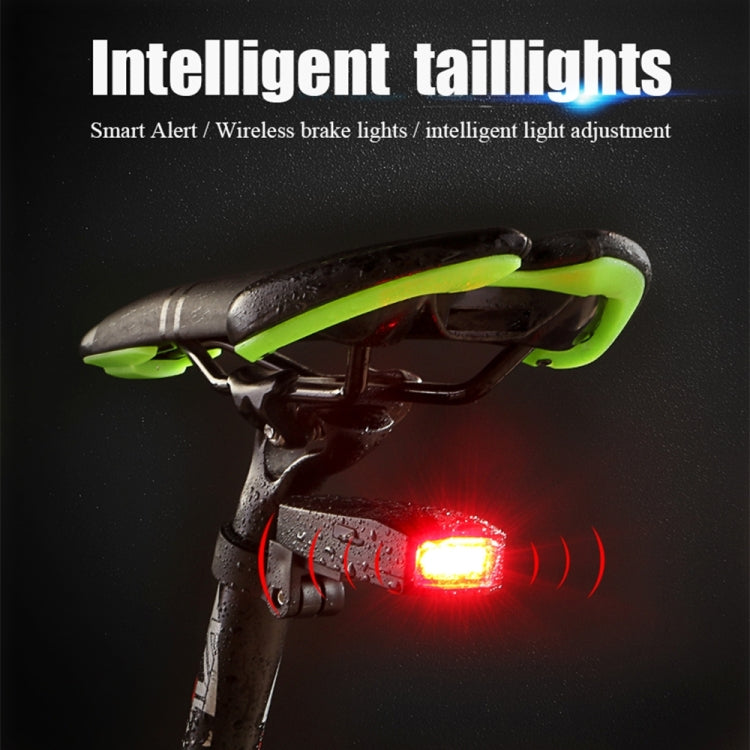 IP65 Waterproof USB Rechargeable Smart COB LED Alarm Bicycle Rear Light Taillight with Remote Control, Control Distance: 1-100m - Taillights by buy2fix | Online Shopping UK | buy2fix