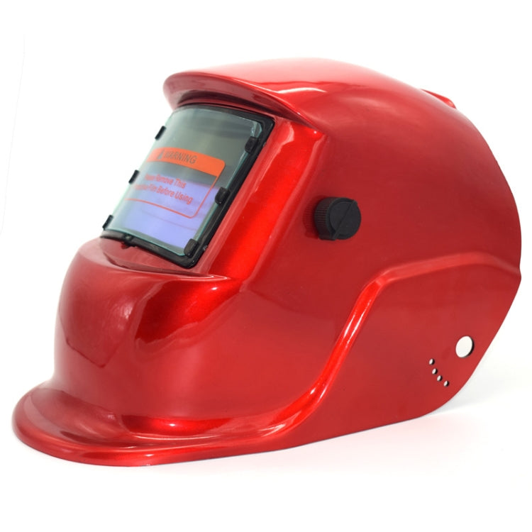 Solar Automatic Variable Light Electric Welding Protective Mask  Welding Helmet(Red) - Workplace Safety Supplies by buy2fix | Online Shopping UK | buy2fix