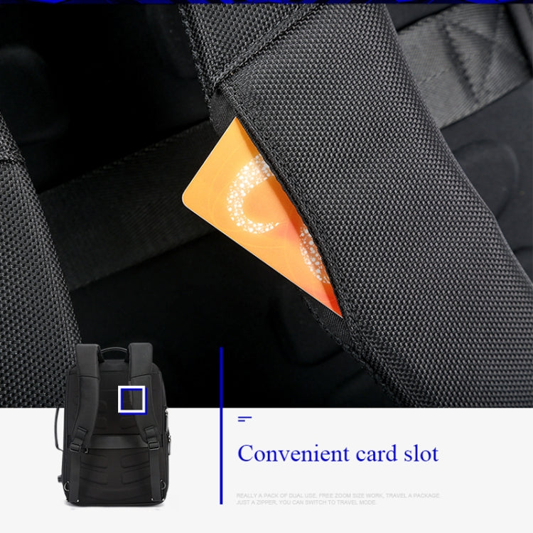 Bopai 751-003151 Large Capacity Anti-theft Waterproof Backpack Laptop Tablet Bag for 15.6 inch and Below, External  USB Charging Port(Black) - Backpack by Bopai | Online Shopping UK | buy2fix