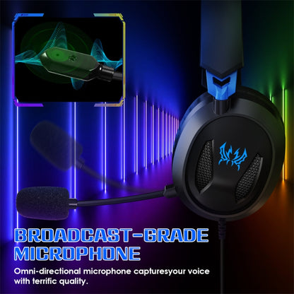 KOTION EACH G3100 Stereo Bass Gaming Headset with Omni-directional Mic,Cable Length: 1.7m(Black+Blue) - Multimedia Headset by KOTION EACH | Online Shopping UK | buy2fix