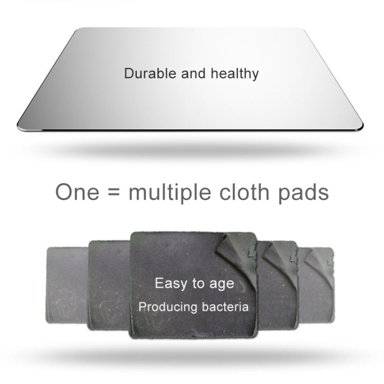 Aluminum Alloy Double-sided Non-slip Mat Desk Mouse Pad, Size : L(Black) - Mouse Pads by buy2fix | Online Shopping UK | buy2fix