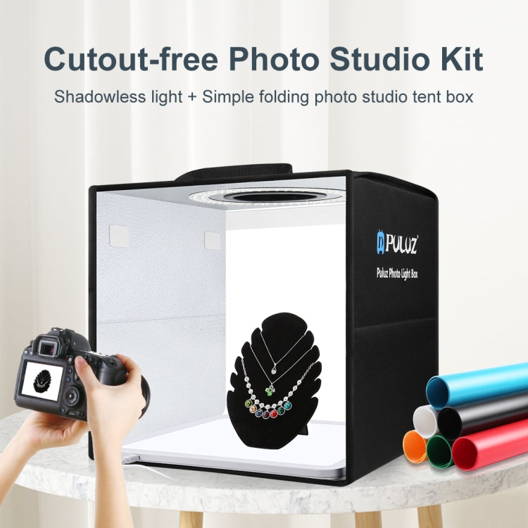 PULUZ 30cm Folding Ring Light Photo Lighting Studio Shooting Tent Box with Shadowless Light Panel -  by PULUZ | Online Shopping UK | buy2fix