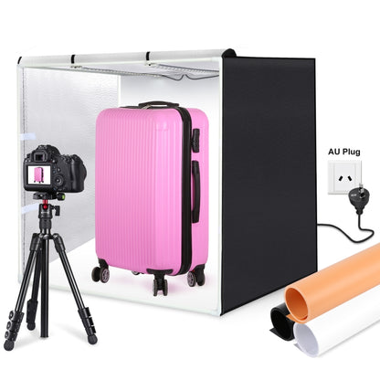 PULUZ 80cm Folding Portable 80W 9050LM White Light Photo Lighting Studio Shooting Tent Box Kit with 3 Colors (Black, White, Orange) Backdrops(AU Plug) -  by PULUZ | Online Shopping UK | buy2fix