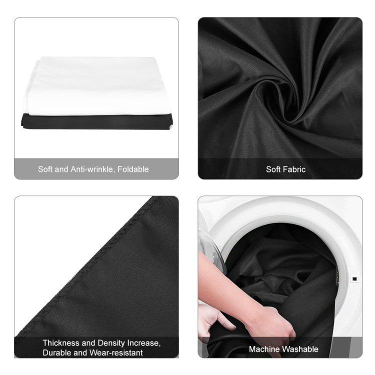 PULUZ 1m x 2m Photography Background Thickness Photo Studio Background Cloth Backdrop (Black) - Solid Color by PULUZ | Online Shopping UK | buy2fix