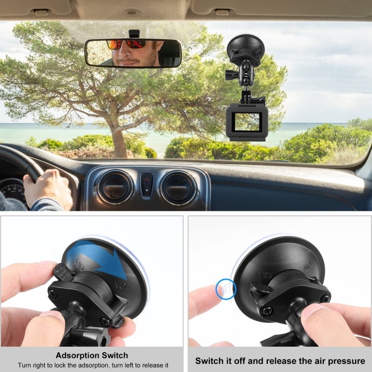 PULUZ Magic Arm Suction Cup Mount (Black) - Helmet Mount by PULUZ | Online Shopping UK | buy2fix