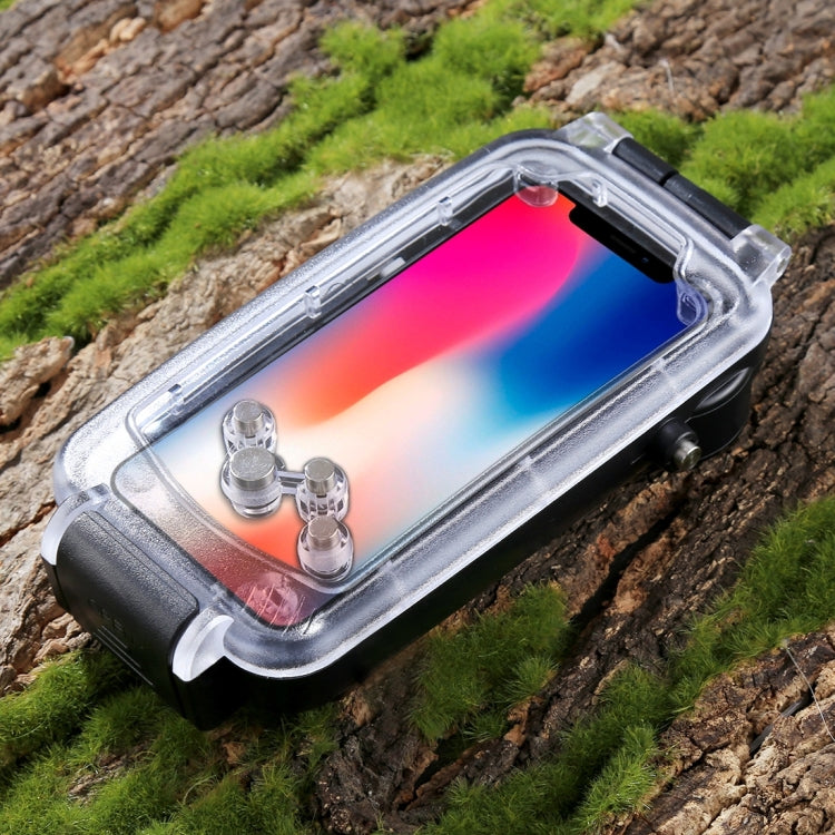 For iPhone X / XS PULUZ 40m/130ft Waterproof Diving Case, Photo Video Taking Underwater Housing Cover(Black) - More iPhone Cases by PULUZ | Online Shopping UK | buy2fix