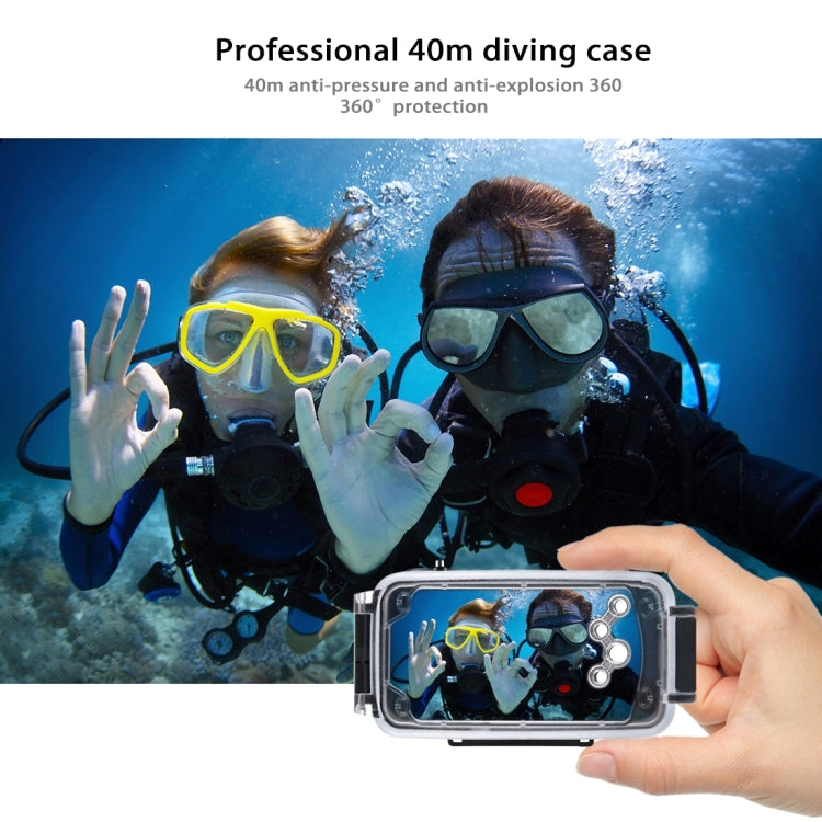 For iPhone X / XS PULUZ 40m/130ft Waterproof Diving Case, Photo Video Taking Underwater Housing Cover(Black) - More iPhone Cases by PULUZ | Online Shopping UK | buy2fix