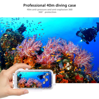 For iPhone XS Max PULUZ 40m/130ft Waterproof Diving Case, Photo Video Taking Underwater Housing Cover(White) - More iPhone Cases by PULUZ | Online Shopping UK | buy2fix